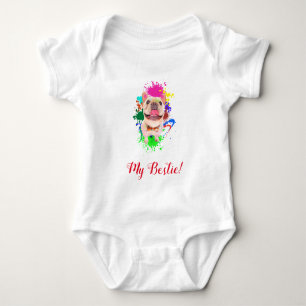 Funny Cute Frenchie Baby Bodykostym T Shirt