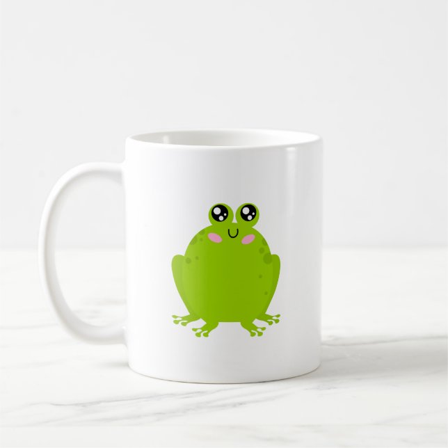 Funny Cute Frog Kaffemugg (Vänster)