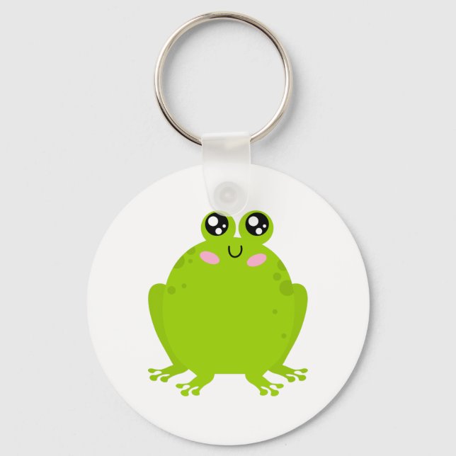 Funny Cute Frog Nyckelring (Framsida)