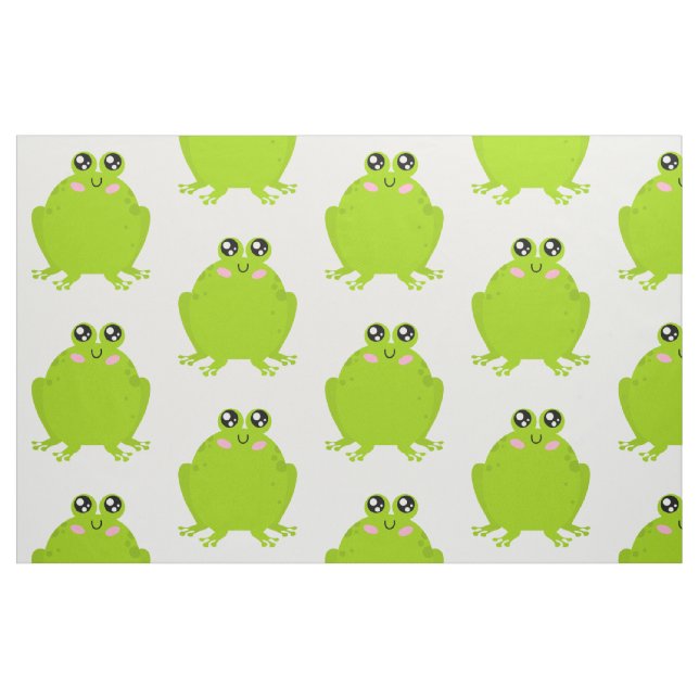 Funny Cute Frog Tyg (Fat Quarter)