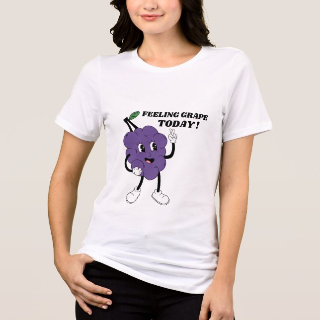 Funny Cute Fruit Grape Pun T Shirt (Framsida)