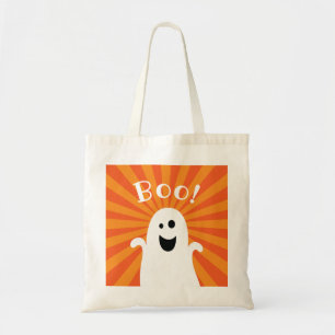 Funny Cute Ghost Boo Halloween Bus eller godis Kid Tygkasse
