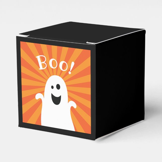 Funny Cute Ghost Boo Haunted Happy halloween Party Presentaskar (Framsidan Sidan)