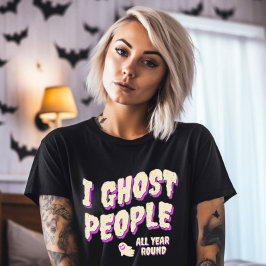 Funny Cute Ghost People Halloween T Shirt