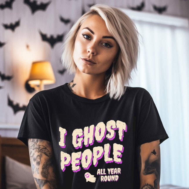 Funny Cute Ghost People Halloween T Shirt (Skapare uppladdad)