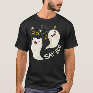 Funny Cute Ghost säger Boo Halloween Costume Manar T Shirt