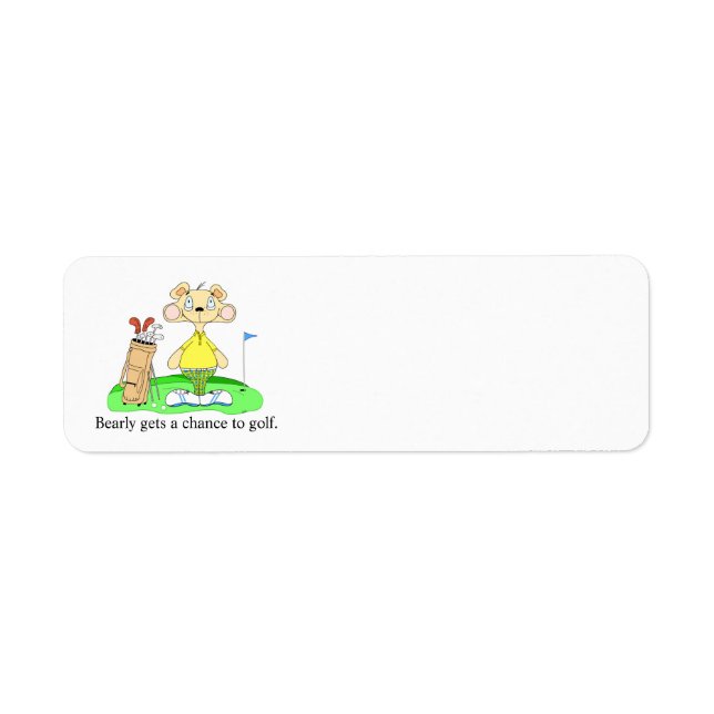 Funny Cute Golf-Adressetiketter Returadress Etikett (Framsidan)