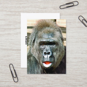 FUNNY CUTE GORILLA VISITKORT