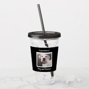 Funny Cute Grumpy White Hund 40:e födelsedagen sva Take Away Mugg