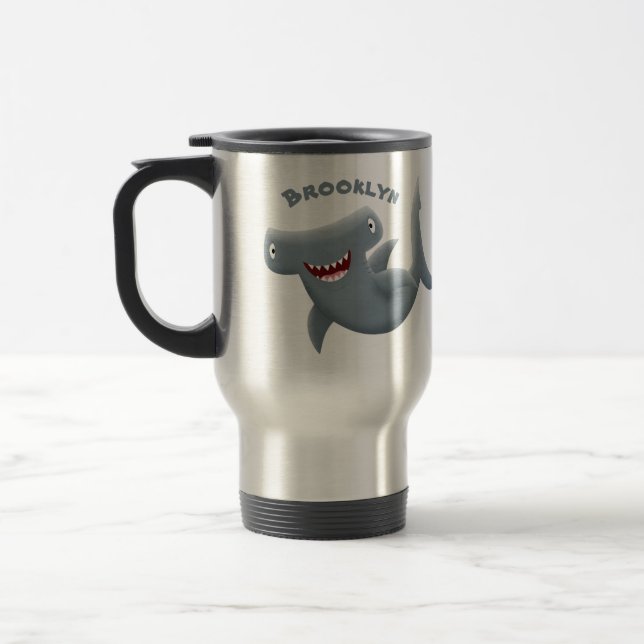 Funny cute Hammerhead shark cartoon Resemugg (Vänster)