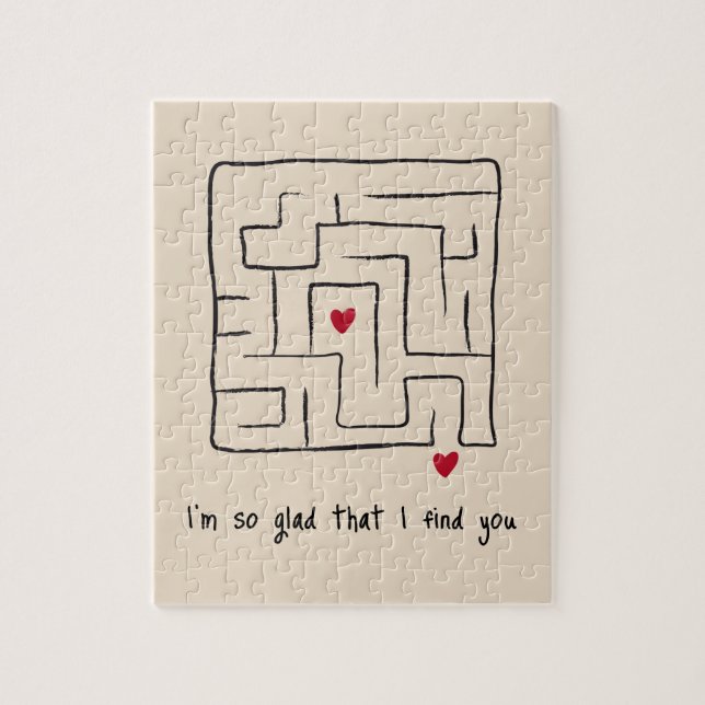 Funny Cute hand plockade Maze Valentine-gåvor Pussel (Vertikal)