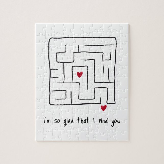 Funny Cute hand plockade Maze Valentine-gåvor Pussel (Vertikal)