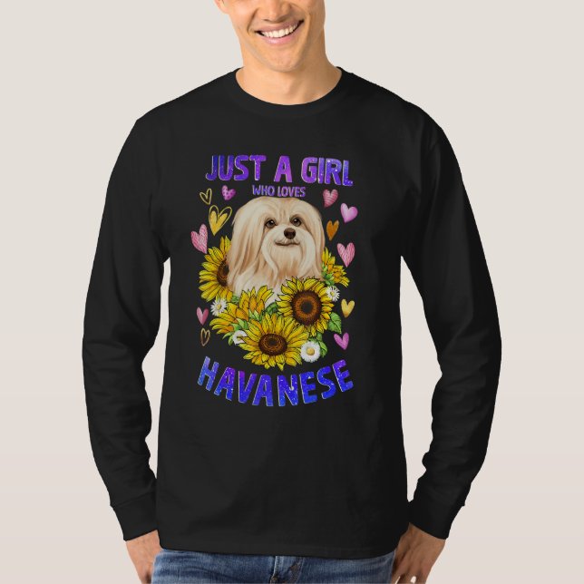 Funny Cute Havanese Dog Loving Girl Puppy Lover Wo T Shirt (Framsida)