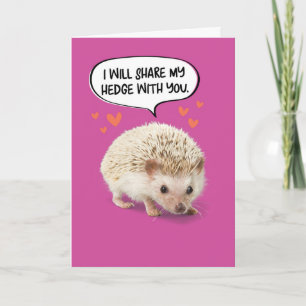 Funny Cute Hedgehog Birthday Kort