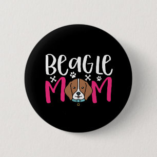 Funny Cute Hund älskare Puppy Pet Owner Beagle Mam Knapp