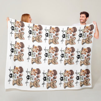 Funny Cute Hund Blanket Fleecefilt