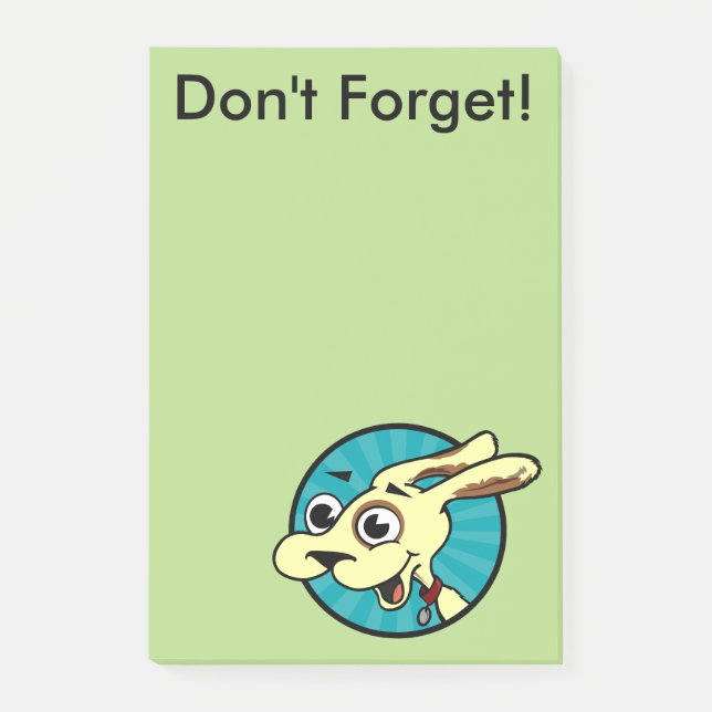 FUNNY CUTE HUND POST IT-ANTECKNINGSBLOCK POST-IT BLOCK (Framsida)