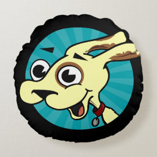 FUNNY CUTE HUND ROUND DEKORATIV KUDDE