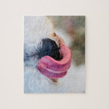 Funny Cute Hund White Schnauzer Puzzle