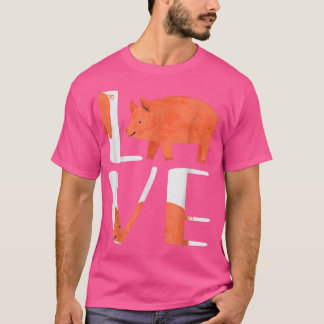 Funny Cute I Love Pig Shirt Farm T