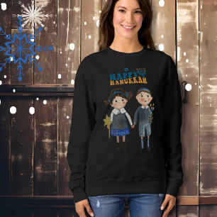 Funny Cute Jewish lite Lycklig Hanukkah T Shirt