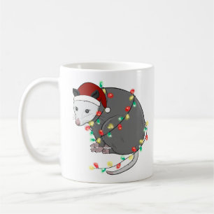 Funny Cute Jul Opossum Kaffemugg