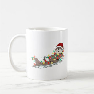 Funny Cute Jul Otter Kaffemugg