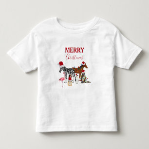 Funny Cute-juldjur Santa Hats Ljus T Shirt