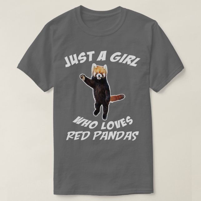 Funny Cute Just A Girl Who Loves Red Pandas  T Shirt (Design framsida)