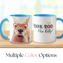 Funny Cute Kangaroo Teacher-uppskattning Mugg