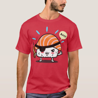 Funny Cute Kawaii Original Pirat Japanska Sushi t T Shirt