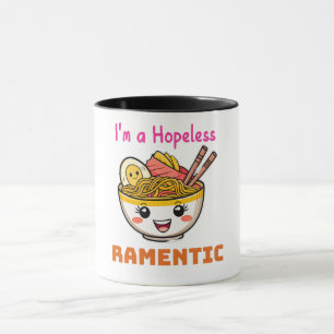 Funny Cute Kawaii Ramen Japansk Noodles Älskare på Mugg