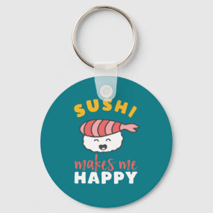 Funny Cute Kawaii Sushi Japansk Food Älskare Nyckelring