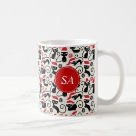 Funny Cute kittens Wearing Santa Hat jul Kaffemugg