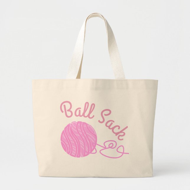 Funny Cute Knitting Boll Sack Jumbo Tygkasse (Framsidan)