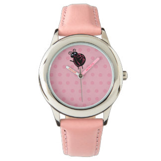 Funny Cute Ladybug Kids Girls Wrist Watch Armbandsur