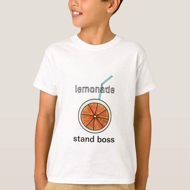 Funny Cute Lemonade stand Chef Gult T Shirt (Framsida)