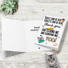 Funny Cute Lycklig Mors dag från katt Kort