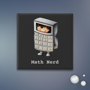 Funny Cute Math Nerd Calculator Knapp