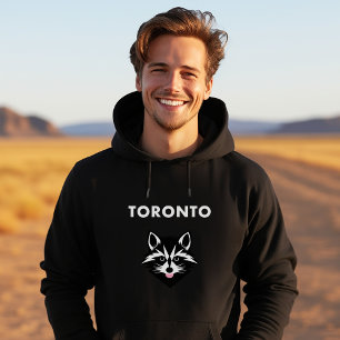 Funny Cute Mocking Toronto Raccoon Mörk Färg Hoodie
