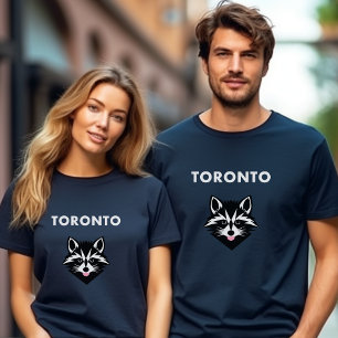 Funny Cute Mocking Toronto Raccoon Mörk Färg T Shirt