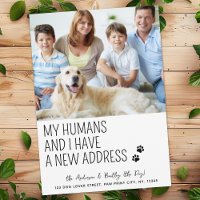 Funny Cute Ny adress Anpassningsbar Pet Photo Hund