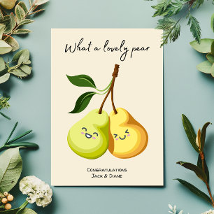 Funny Cute Pear Pun Bröllop par Grattisar Kort