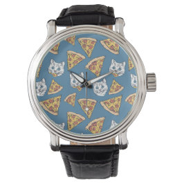Funny Cute Pizza Cat Mönster Armbandsur