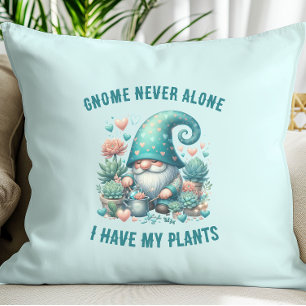 Funny Cute Plant Gnome Pun Dekorativ kudde
