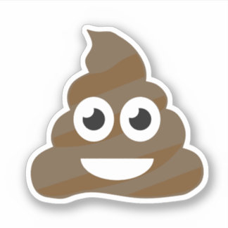 Funny Cute Poop Emoji Klistermärken