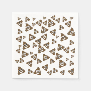 Funny Cute Poop Emoji Mönster Pappersservett