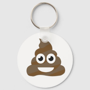 Funny Cute Poop Emoji Nyckelring