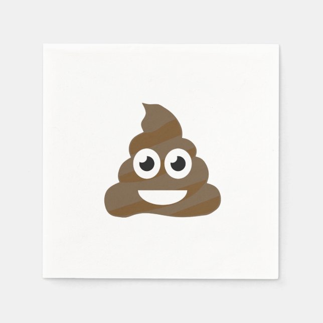 Funny Cute Poop Emoji Pappersservett (Framsidan)