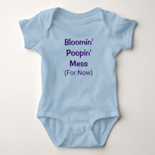 Funny Cute Poopin  Poop Humor Pojke Romper T Shirt